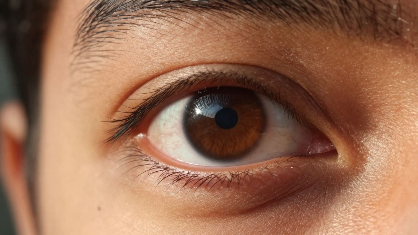 Close-up of a healthy, clear human eye.