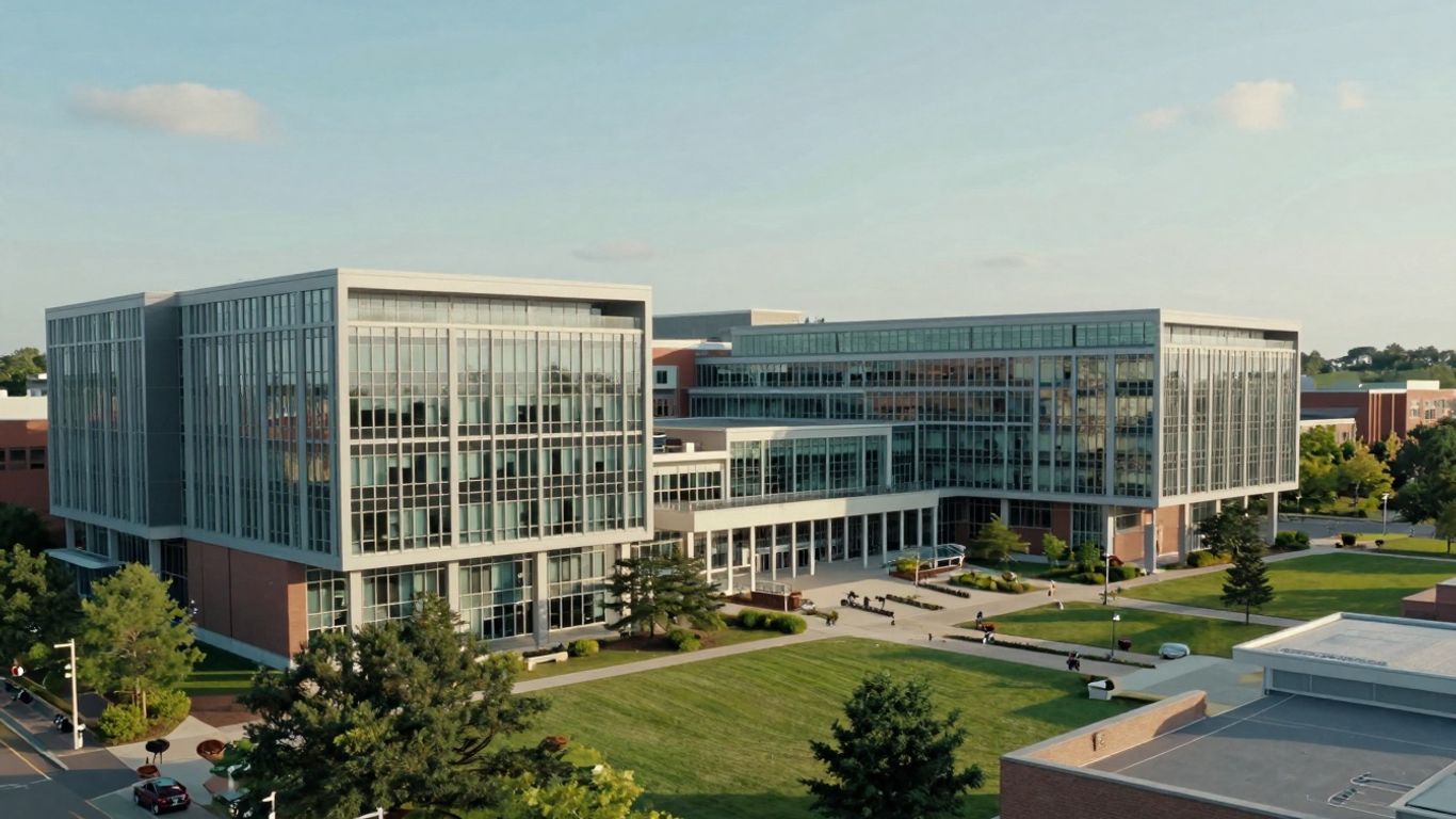 NJIT campus buildings and green spaces