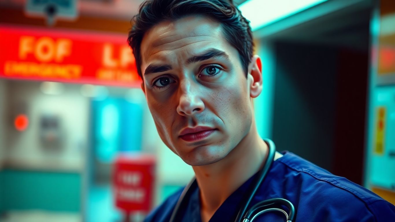 Medical professional in emergency room