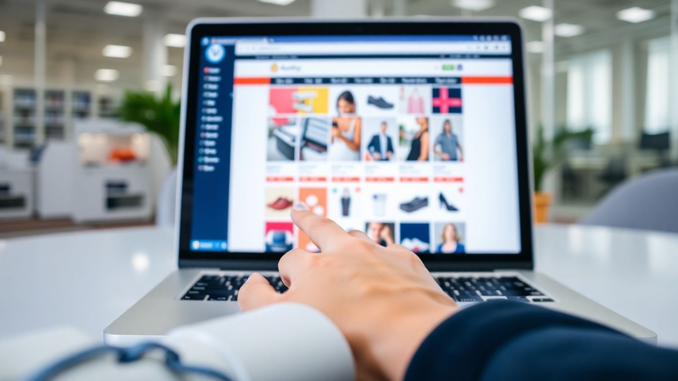 BHIP dropshipping store on a laptop screen