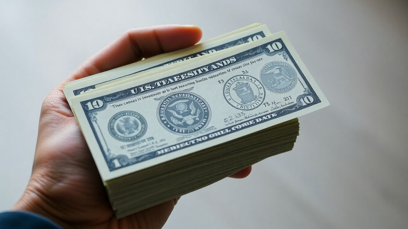 Financial bonds held in hand