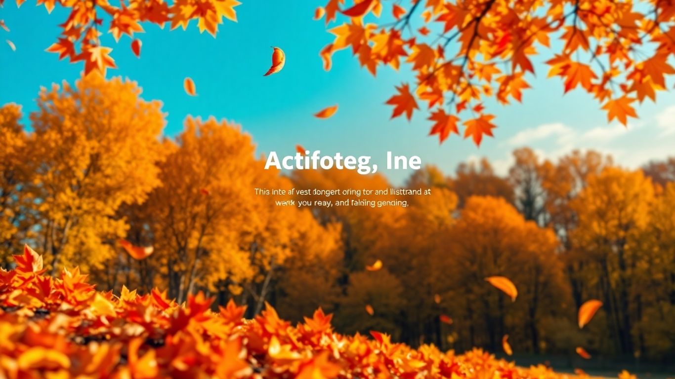 Autumn leaves and a modern website design.