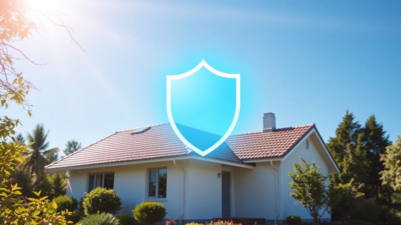 Casa protegida con seguro de hogar.