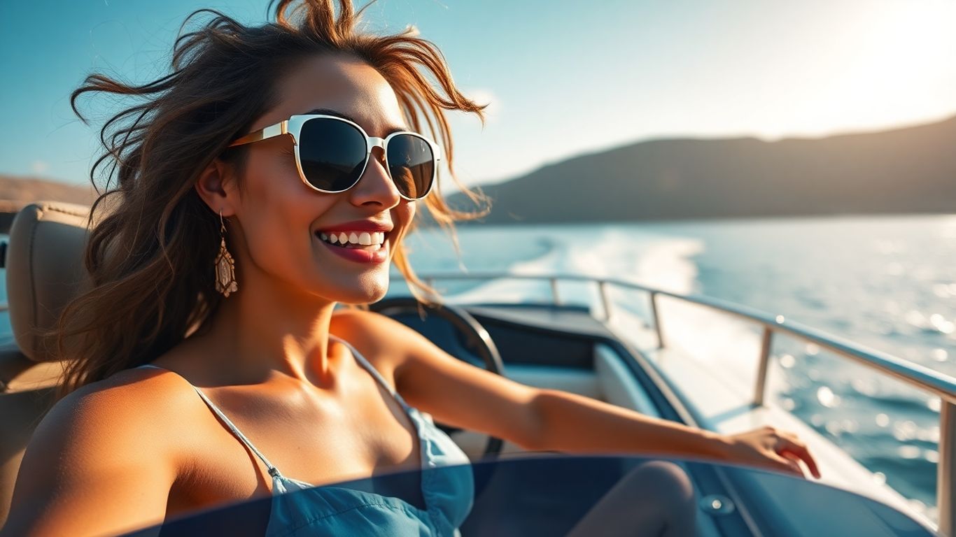 Person enjoying a luxurious lifestyle, financial freedom, well-being.