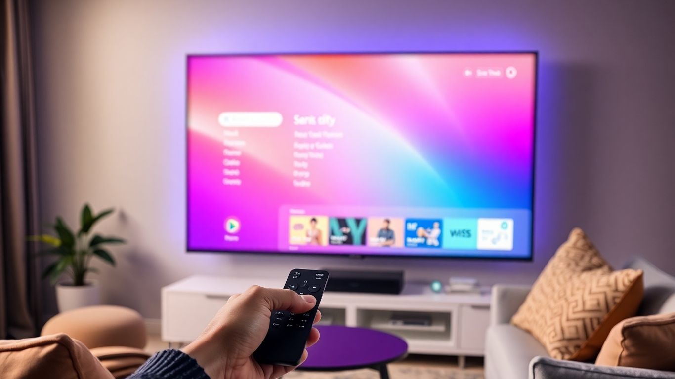 IPTV Smarters Pro interface on a TV screen.