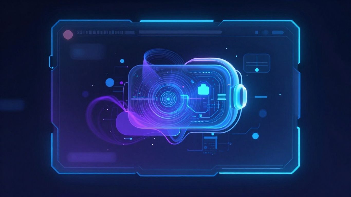 Futuristic AI chatbot interface