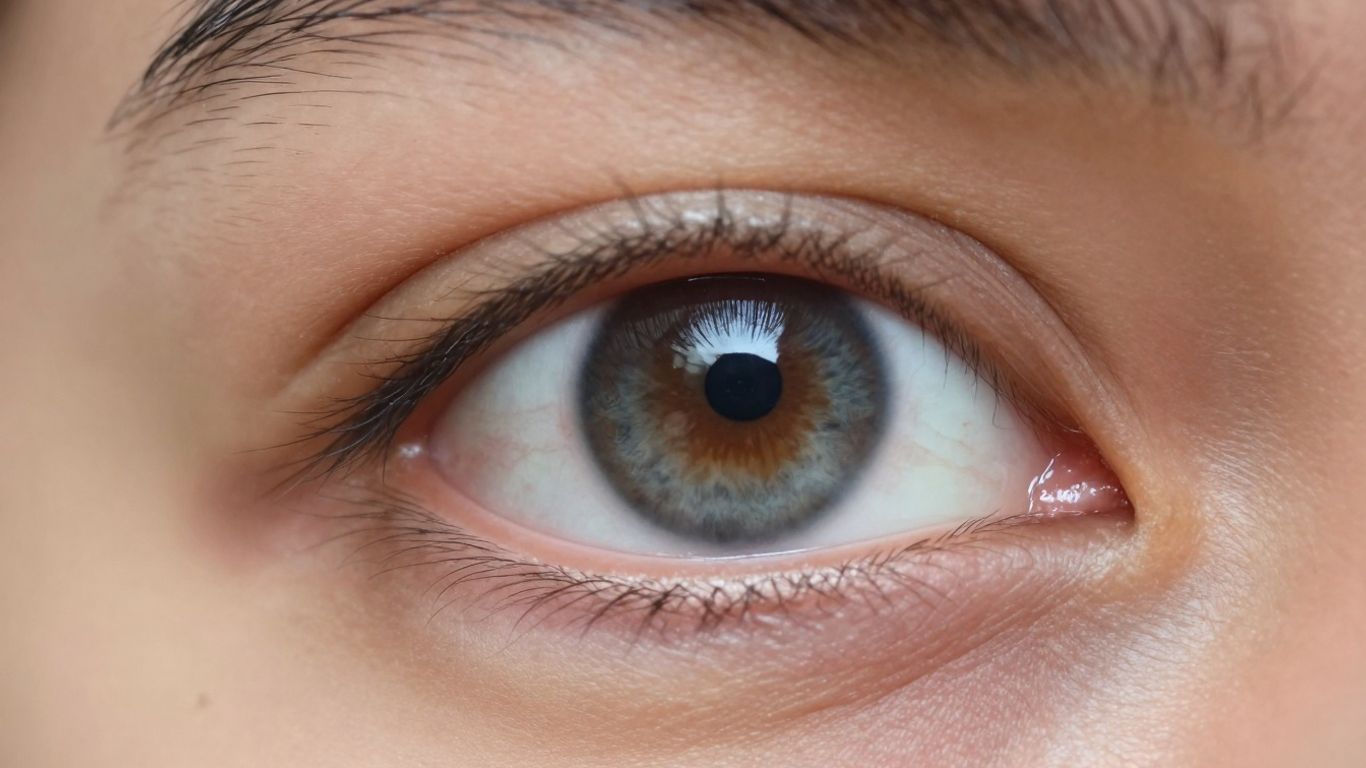 Ochi sănătos, iris colorat, pupilă clară.