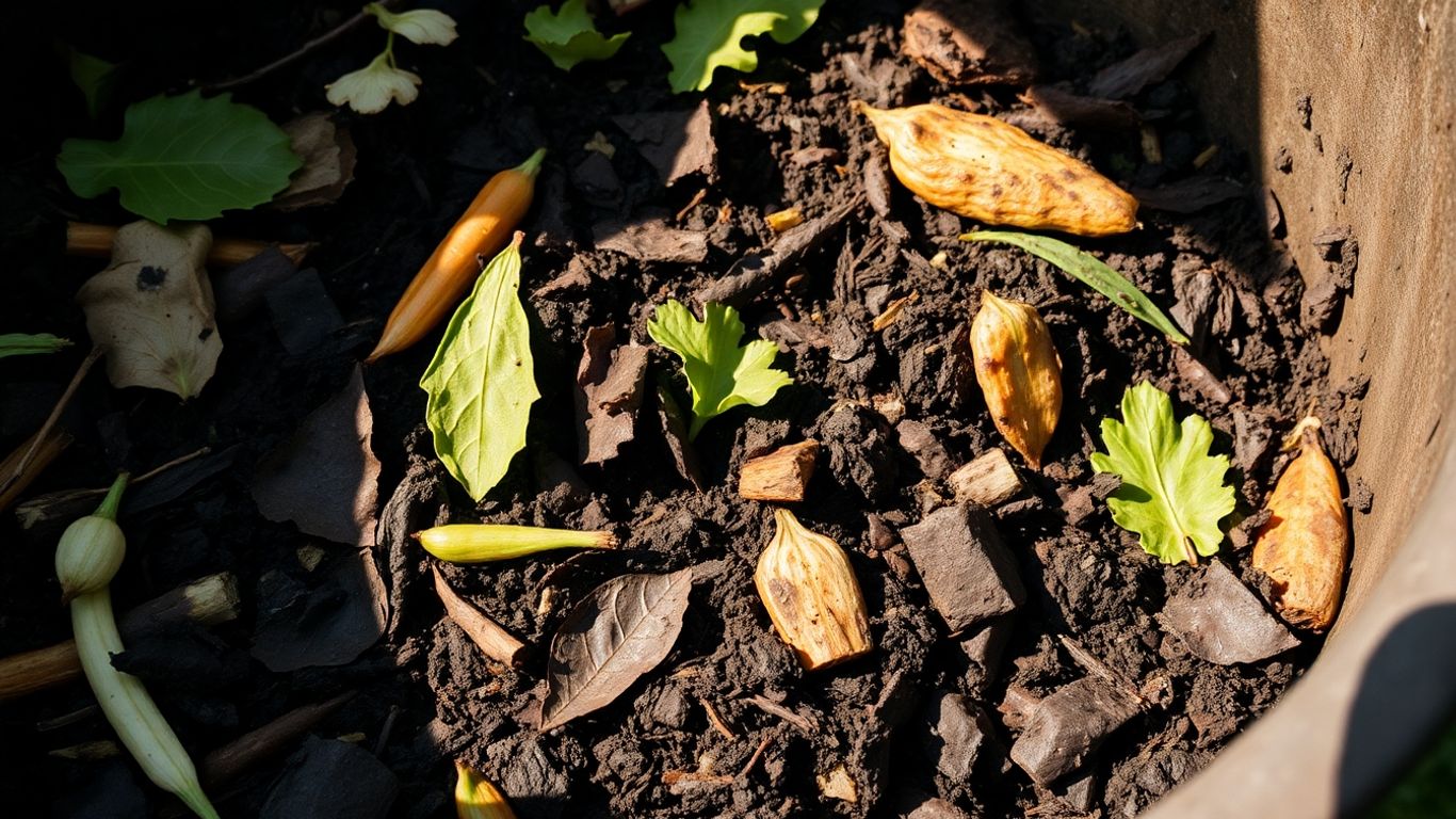 Kompostschichten im Stadtgarten