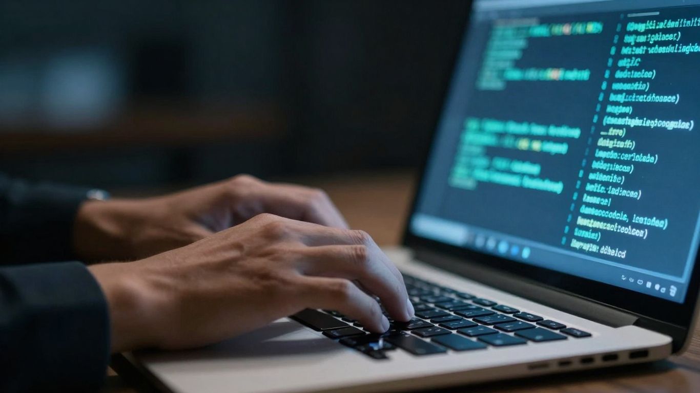 Certified Ethical Hacker exam preparation on a laptop.