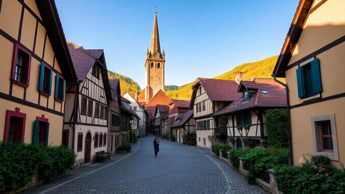 Sat săsesc tradițional din Transilvania cu biserică fortificată.