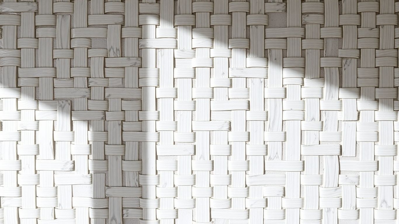 Basketweave tile kitchen backsplash