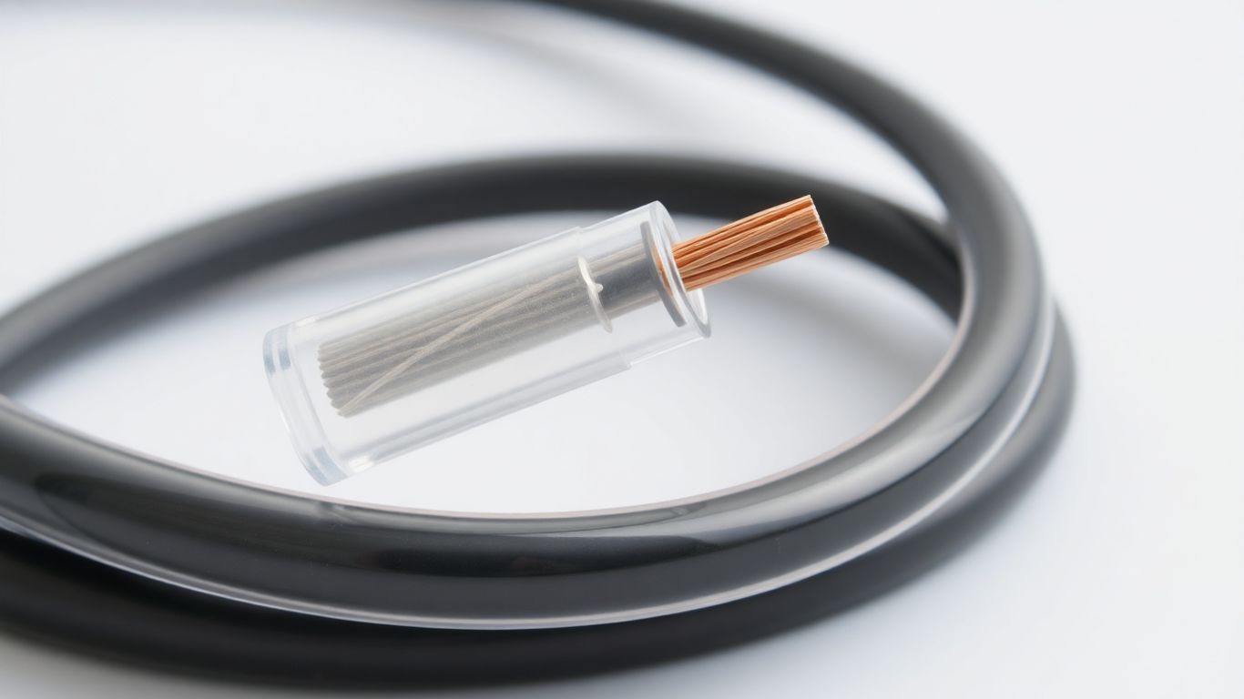 Flexibles Stromkabel mit sichtbaren Leitern