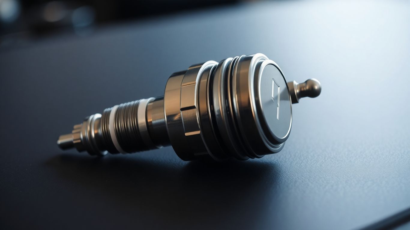 New Nissan engine part on a dark surface.