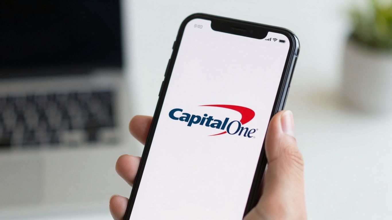 Capital One Auto Finance contact information on a smartphone.