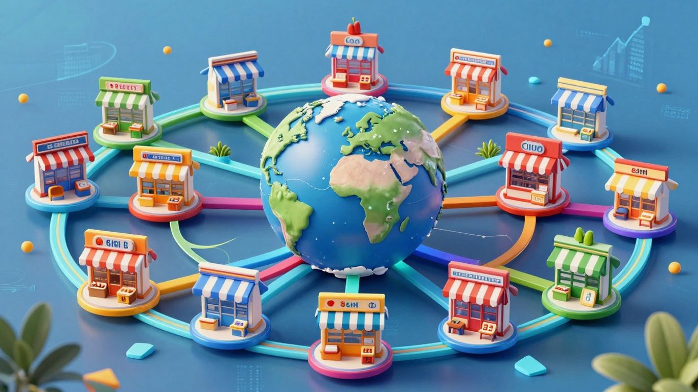 Global e-commerce multi-store scaling network