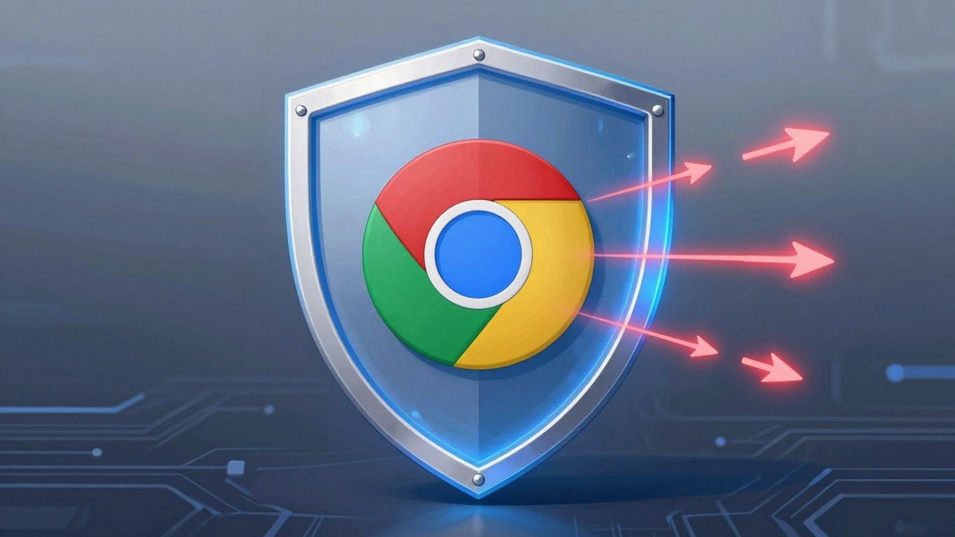 Google Chrome shield defending against AI prompt injection attacks.