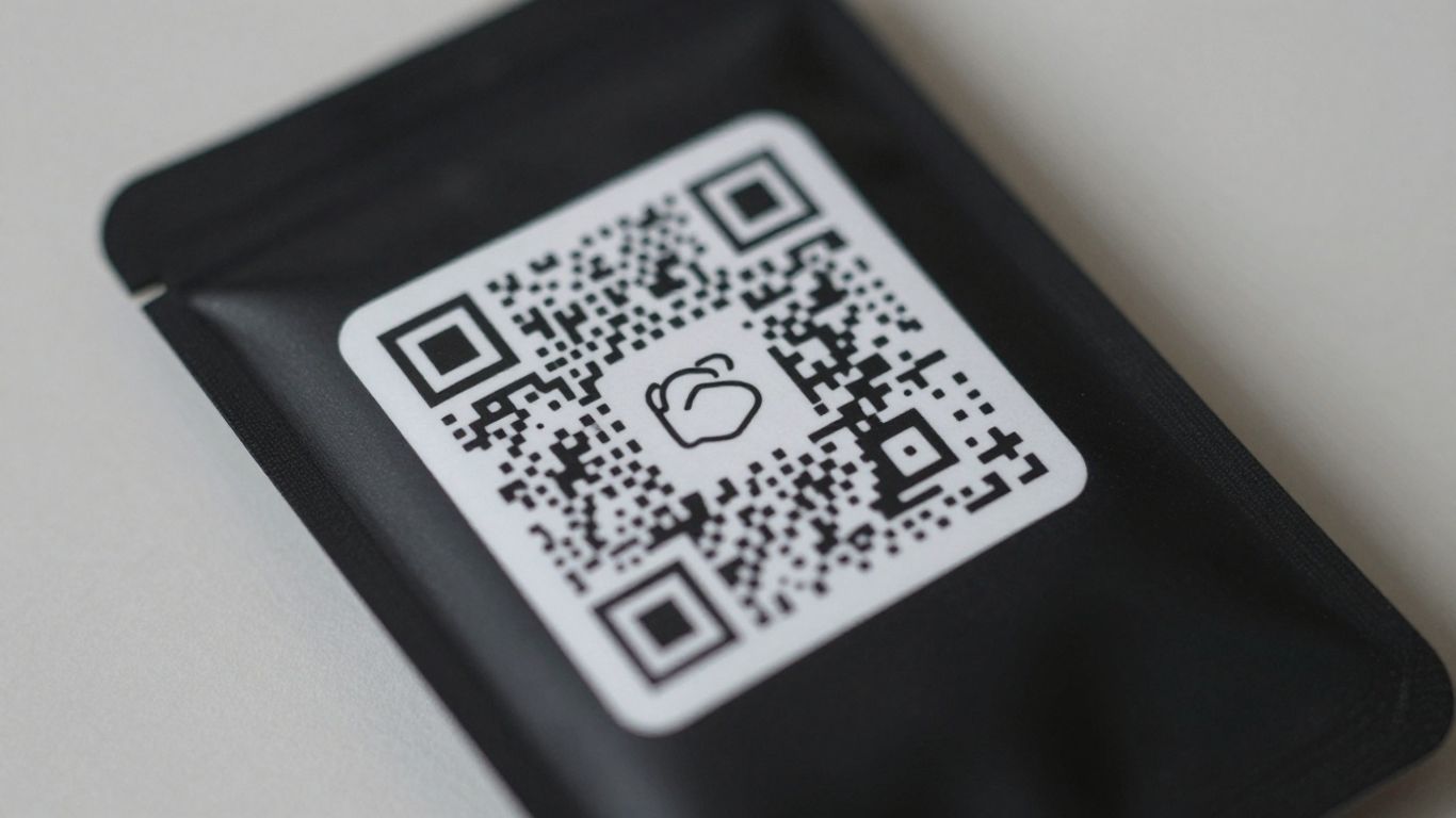 Product packaging with a smart QR code.