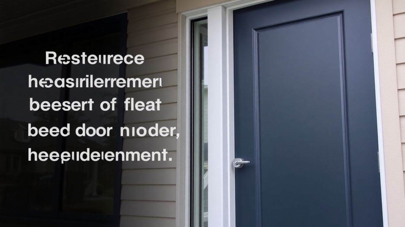 Reinforced security door on a home exterior.