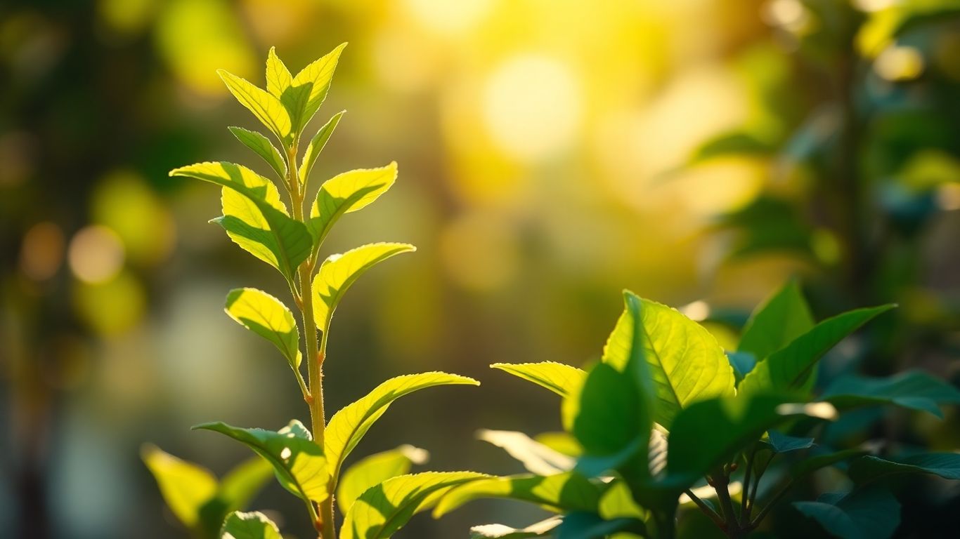 Growing plant symbolizing financial success