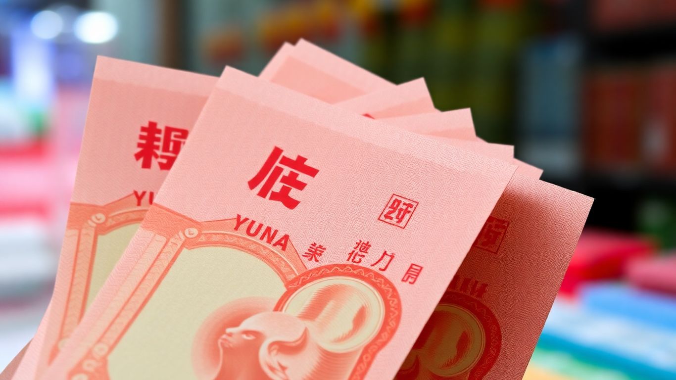 Chinese Yuan banknotes for currency exchange
