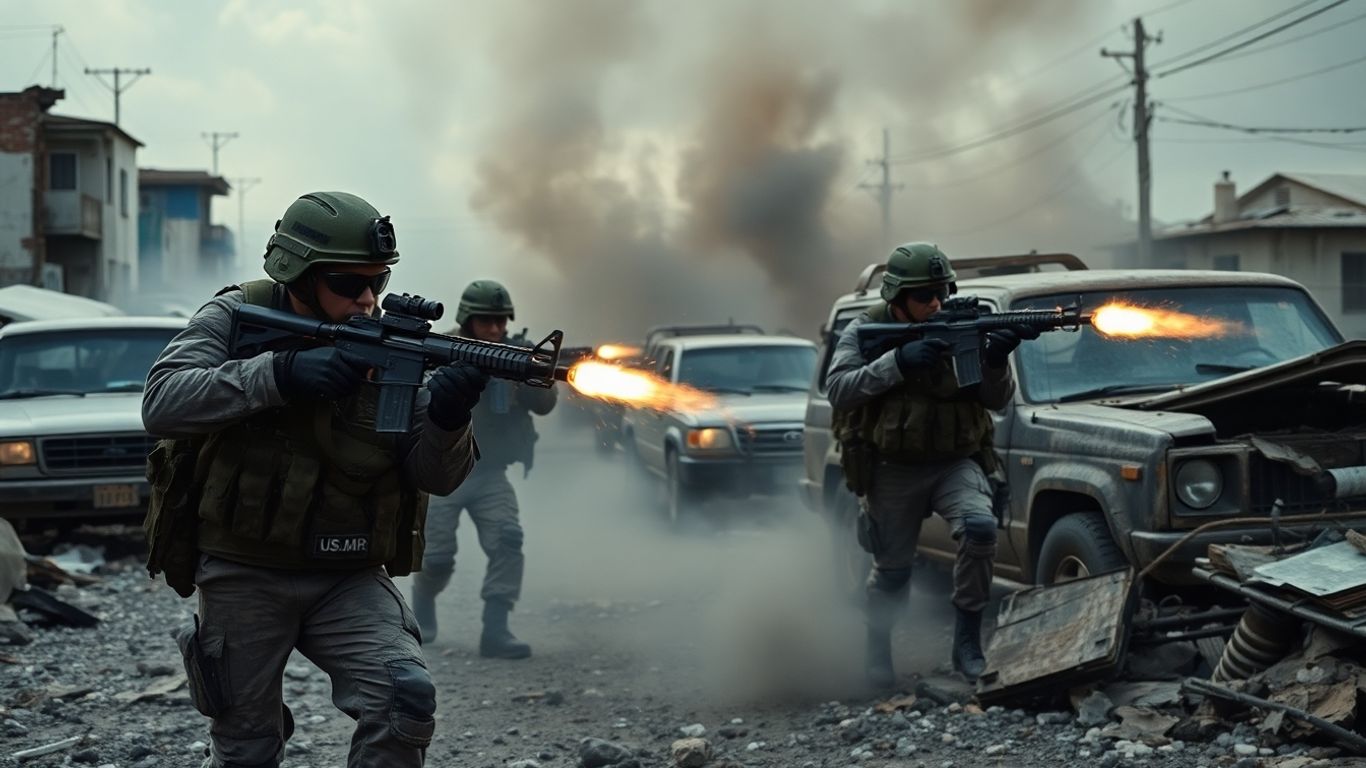 US Marines in firefight with gangs in Haiti.