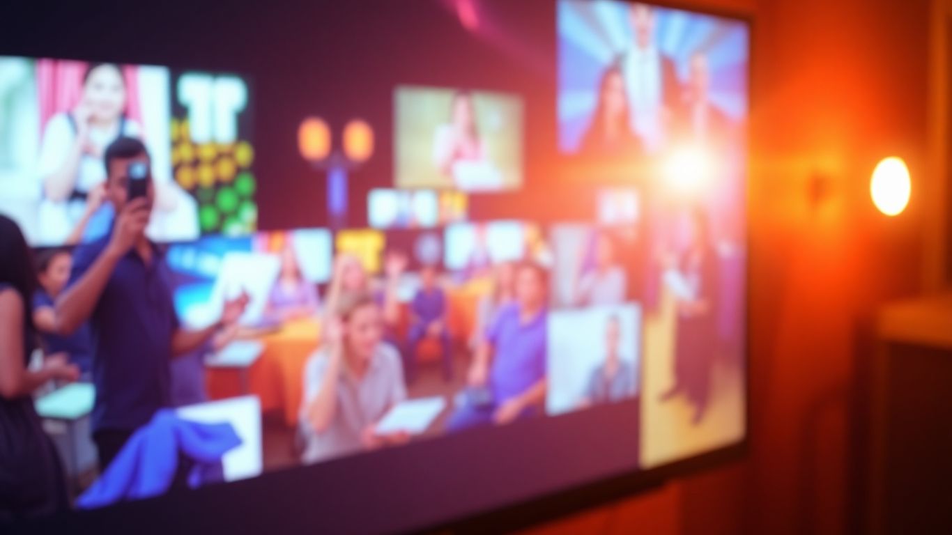 Redare video dinamică pe ecranul unui dispozitiv.