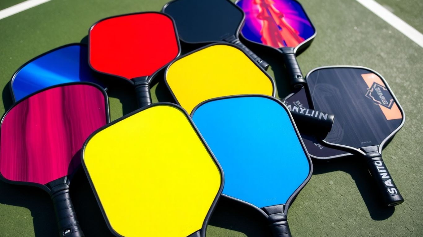 Franklin pickleball paddles on a court