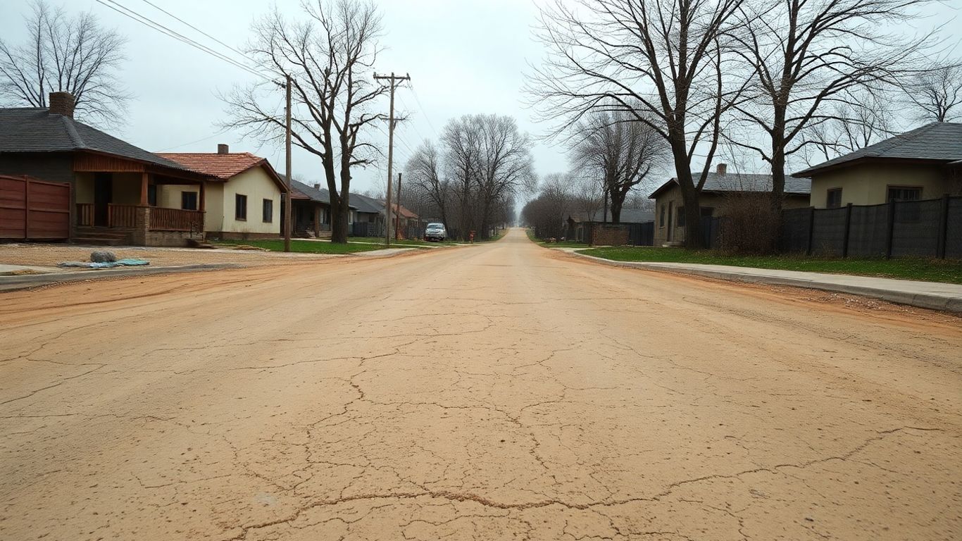 طرق غير معبدة وإنارة ضعيفة في قرية