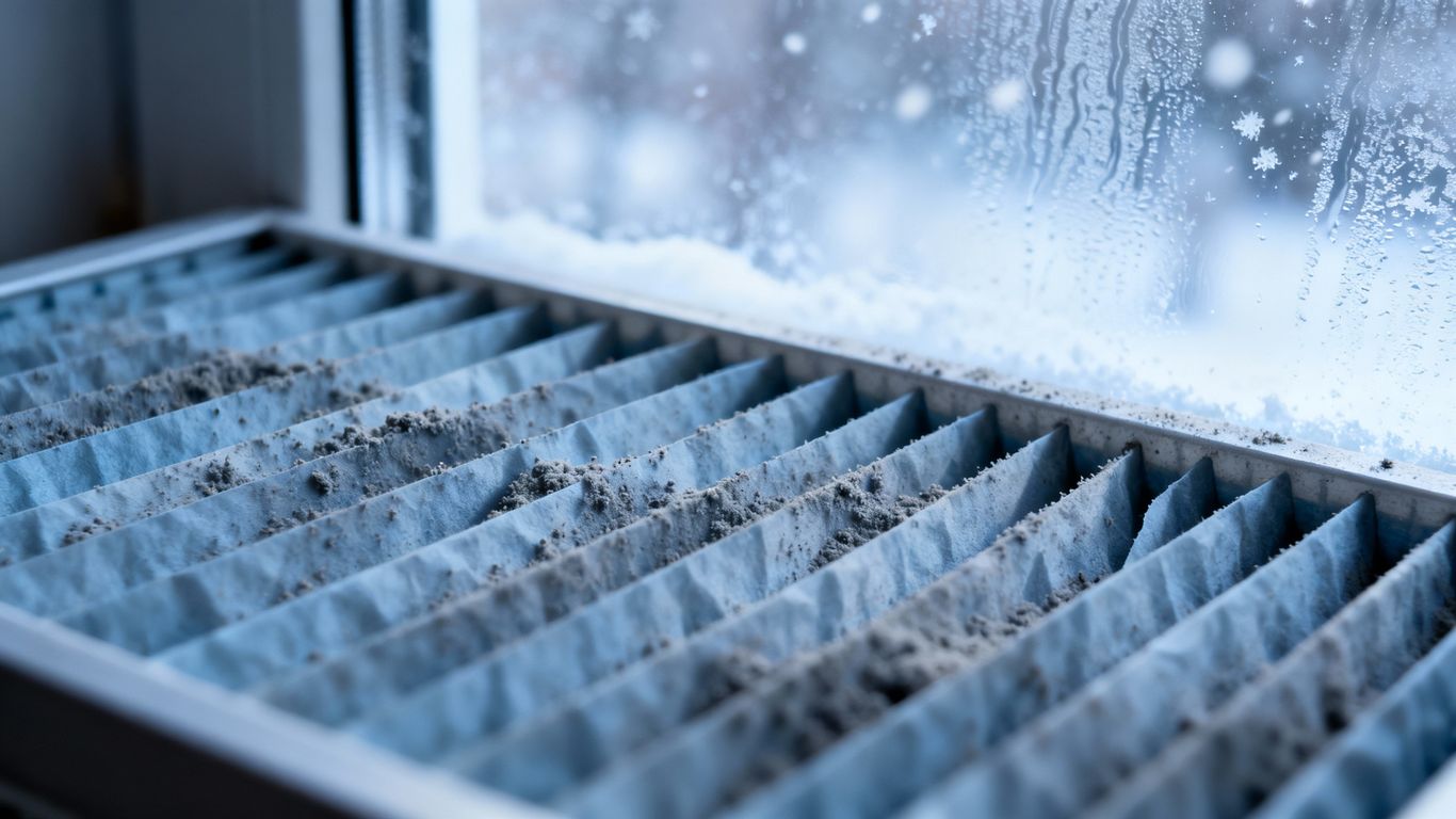 HVAC filter ready for late winter cold.