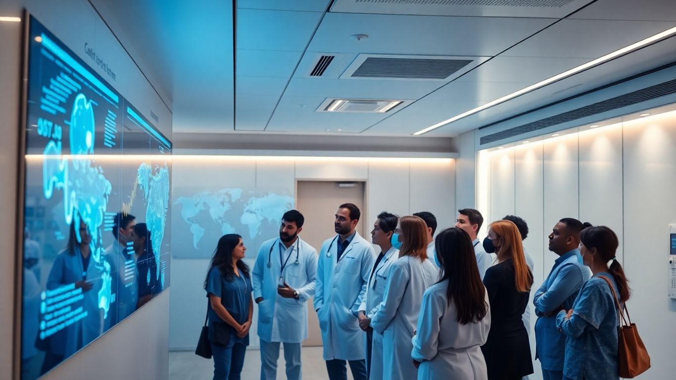 AI interface in a modern clinic