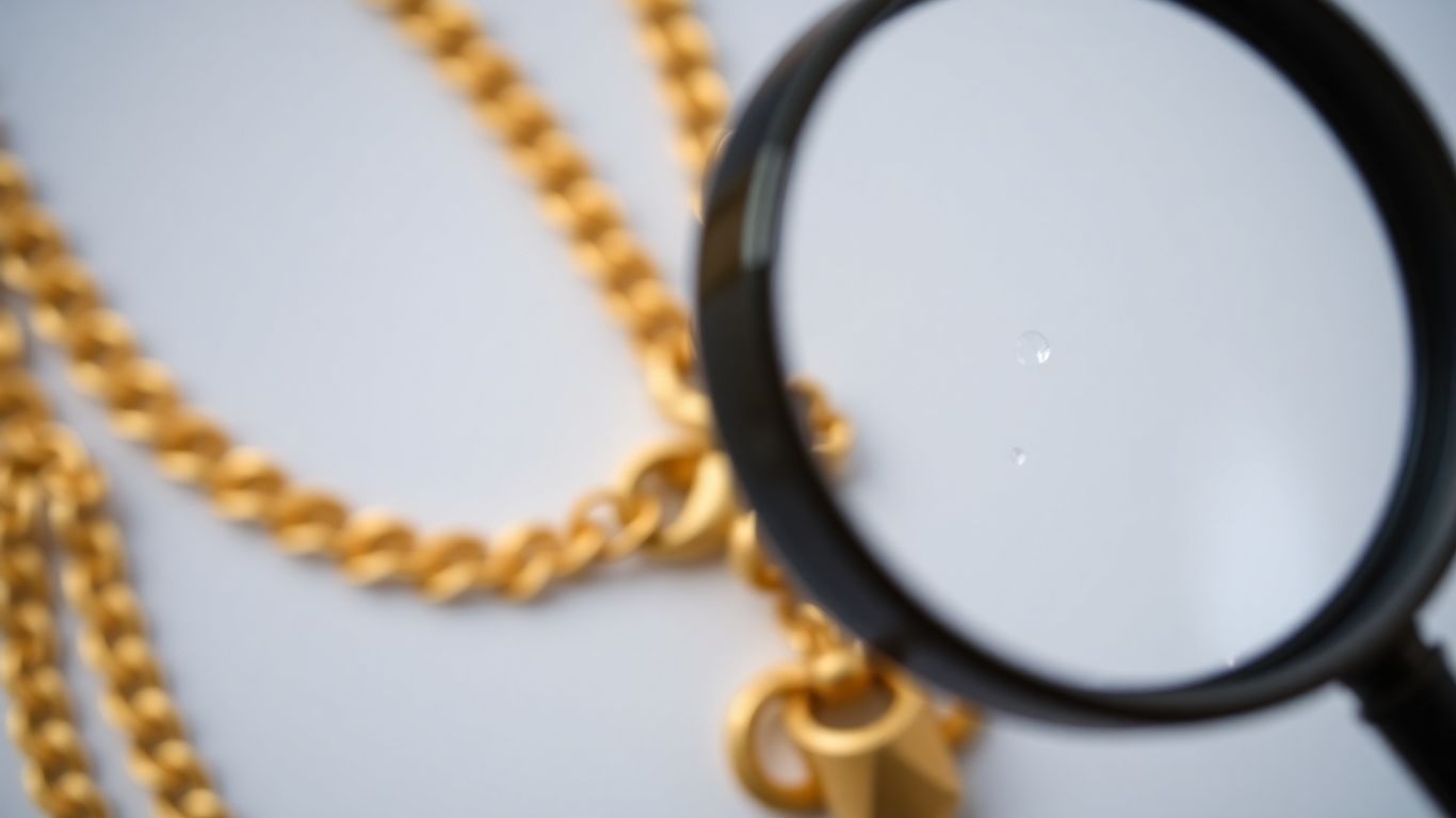 Las joyas de oro se examinan minuciosamente para detectar falsificaciones.