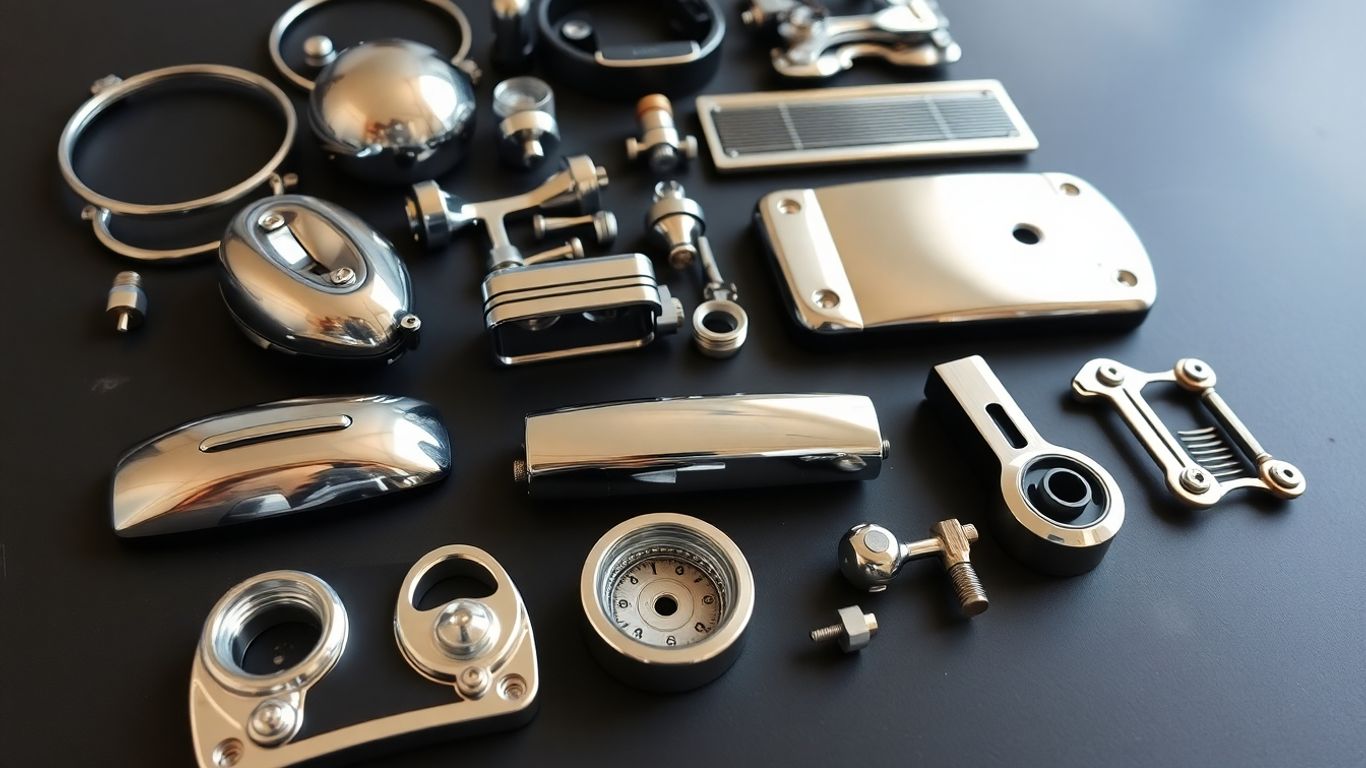 Collection of classic Mini car spare parts