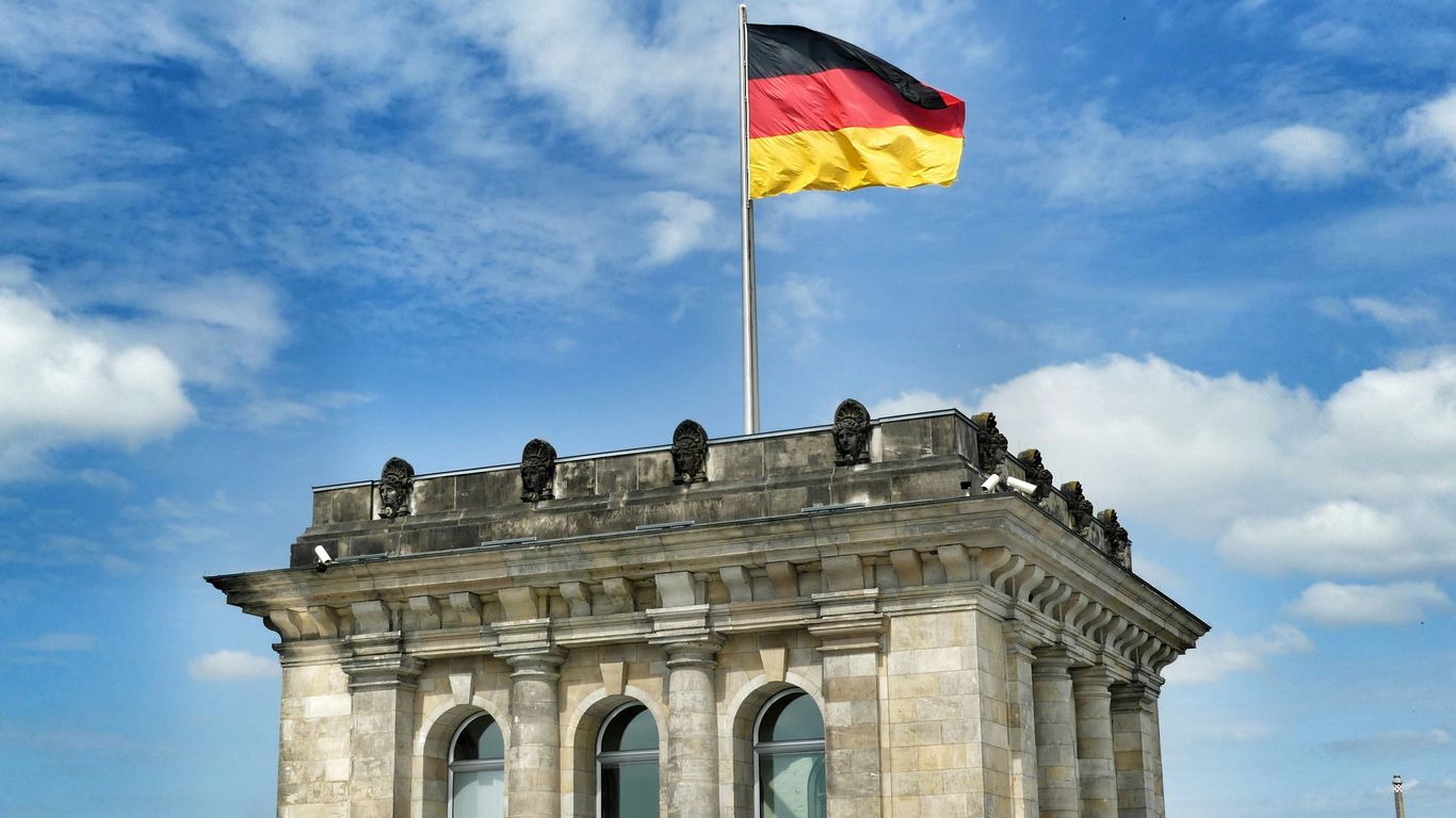 a building with a flag on top of it