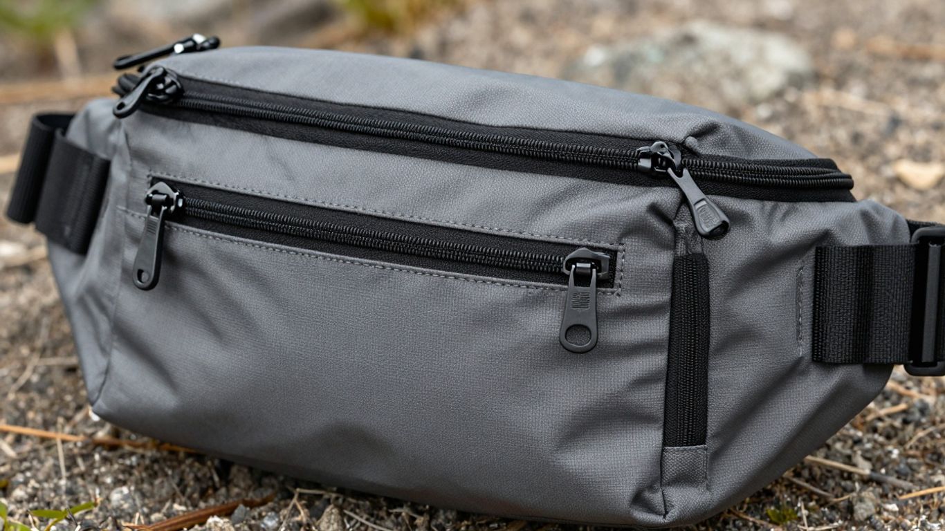 Waterproof waist bag for backpacking essentials.