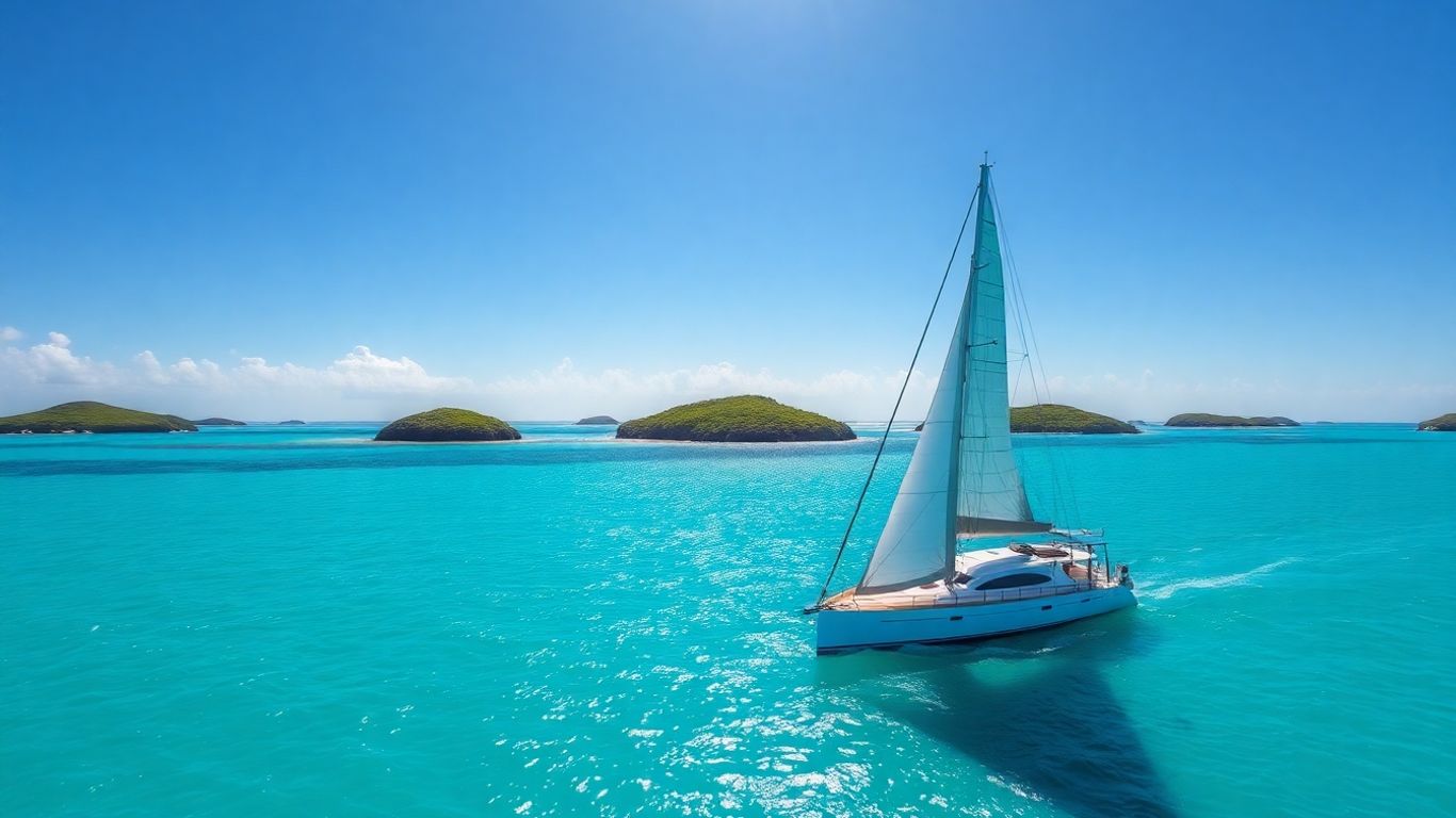 Sailboat on clear blue water near Key West.