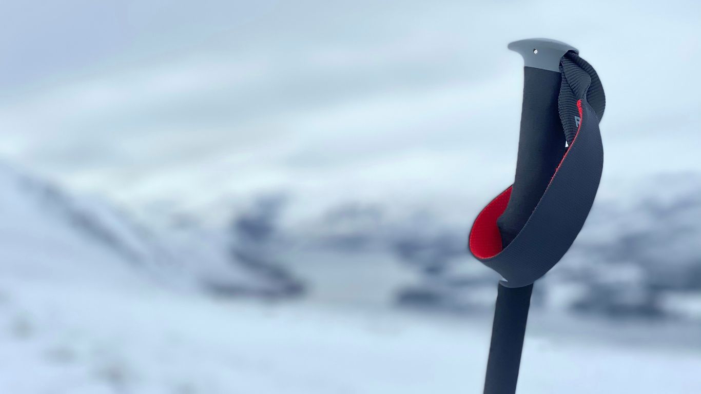 black and white metal rod with snow on top