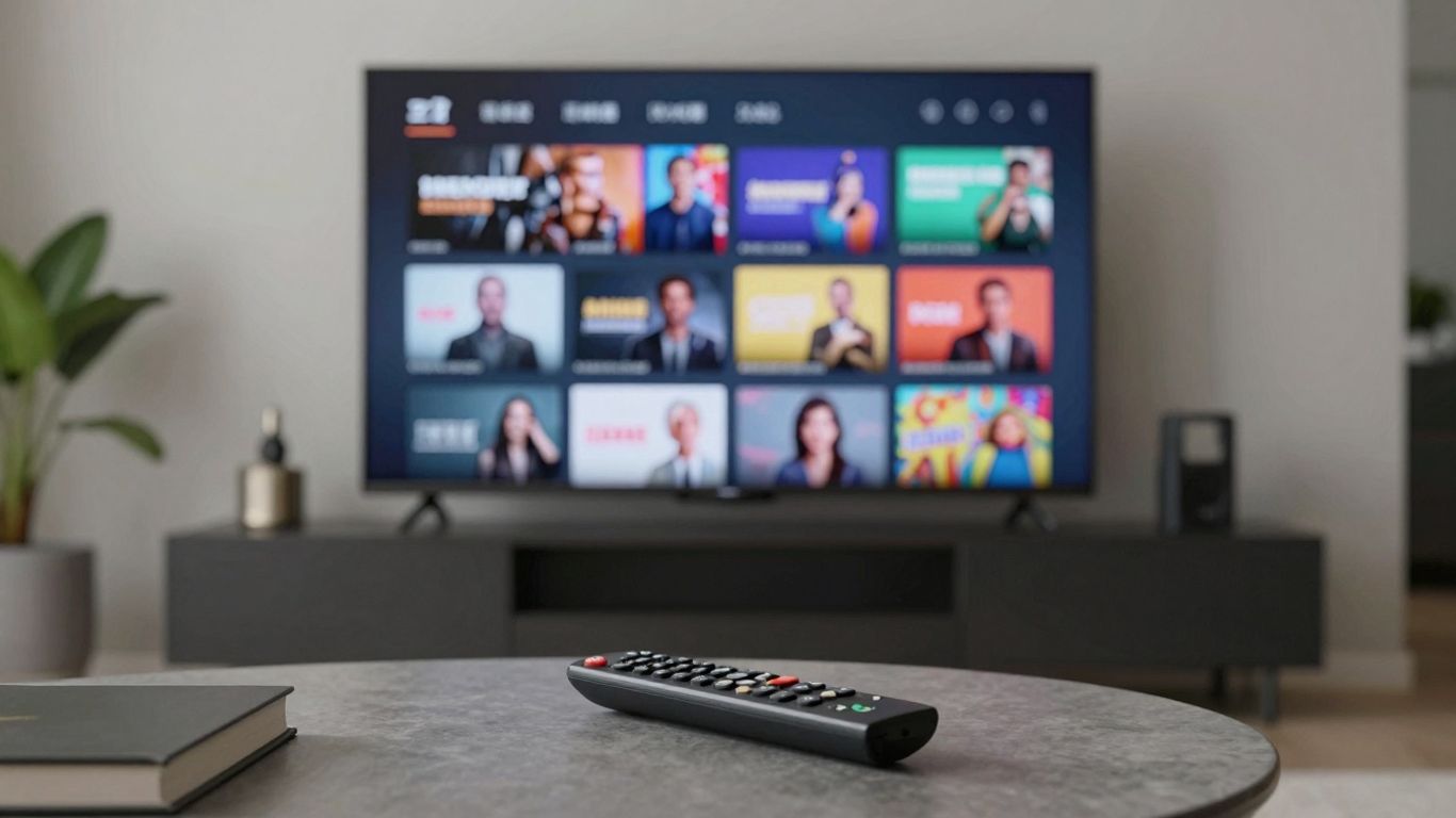 Canadian IPTV provider guide on a TV screen.