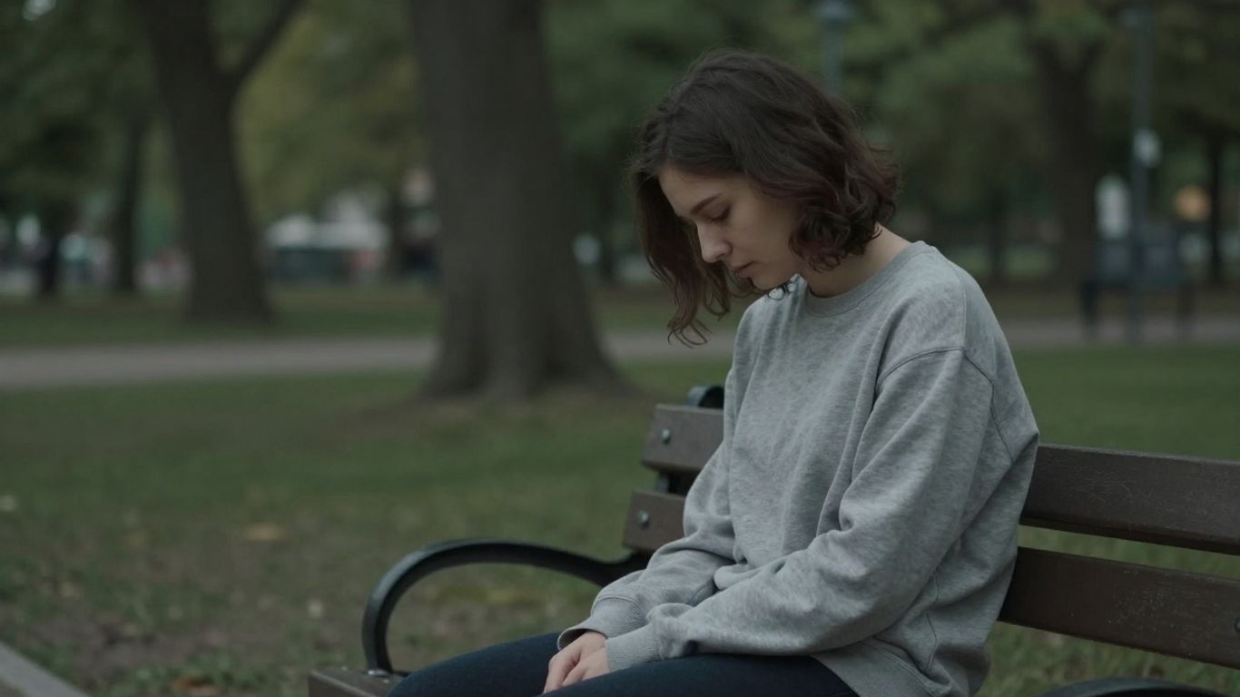 Pessoa sentada em banco, buscando ajuda profissional.