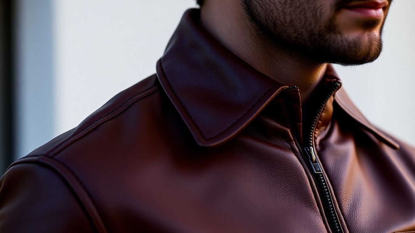 Braune Lederjacke für Männer als Geschenk