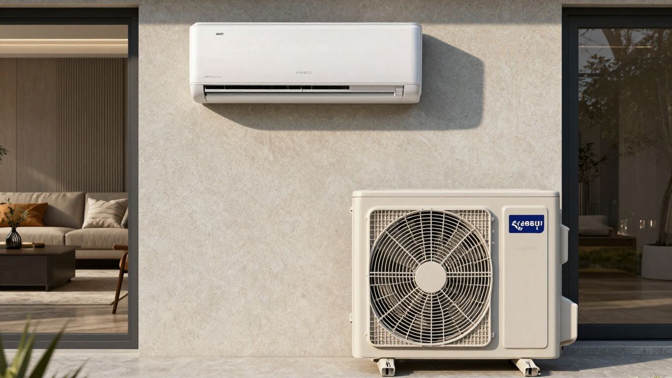 Split-Klimaanlage Innen- und Außengerät im Vergleich