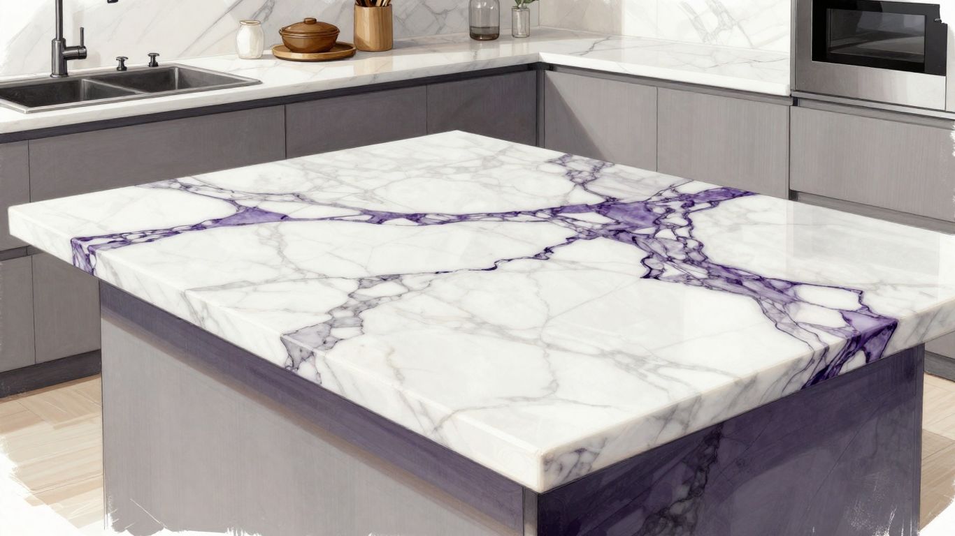 Transform Kitchens Using Elegant Calacatta Viola Marble– SurfacesGalore