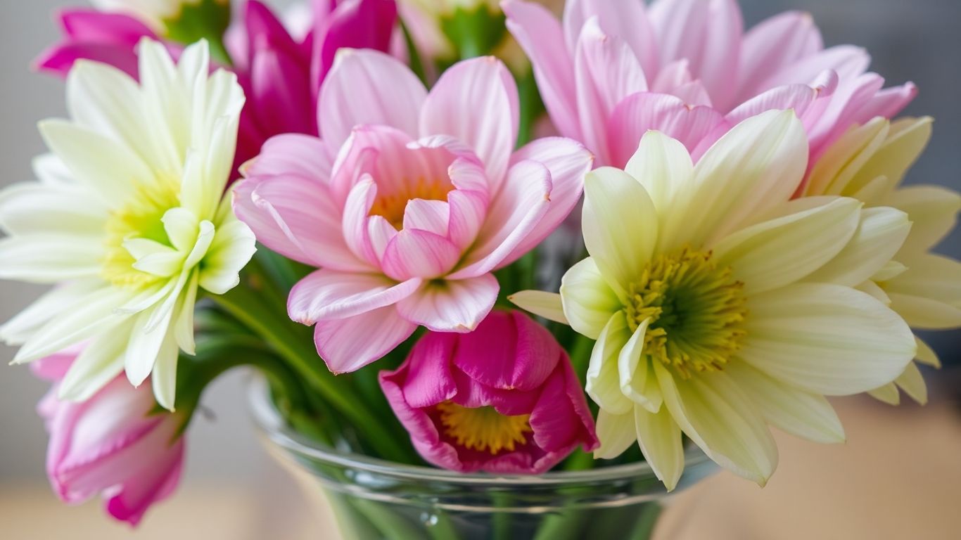 Flores em vaso com água e segredos para durarem mais.