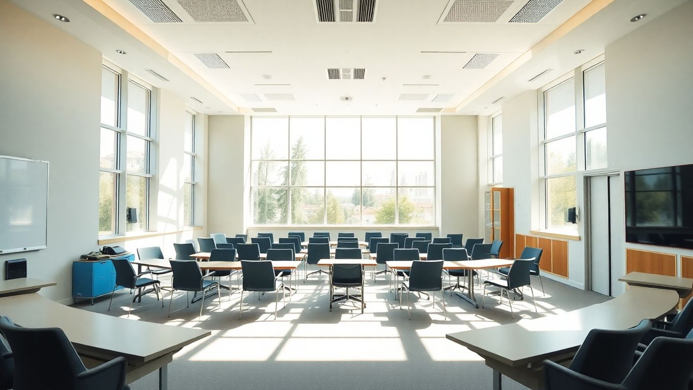 Salle de formation PNL lumineuse et moderne
