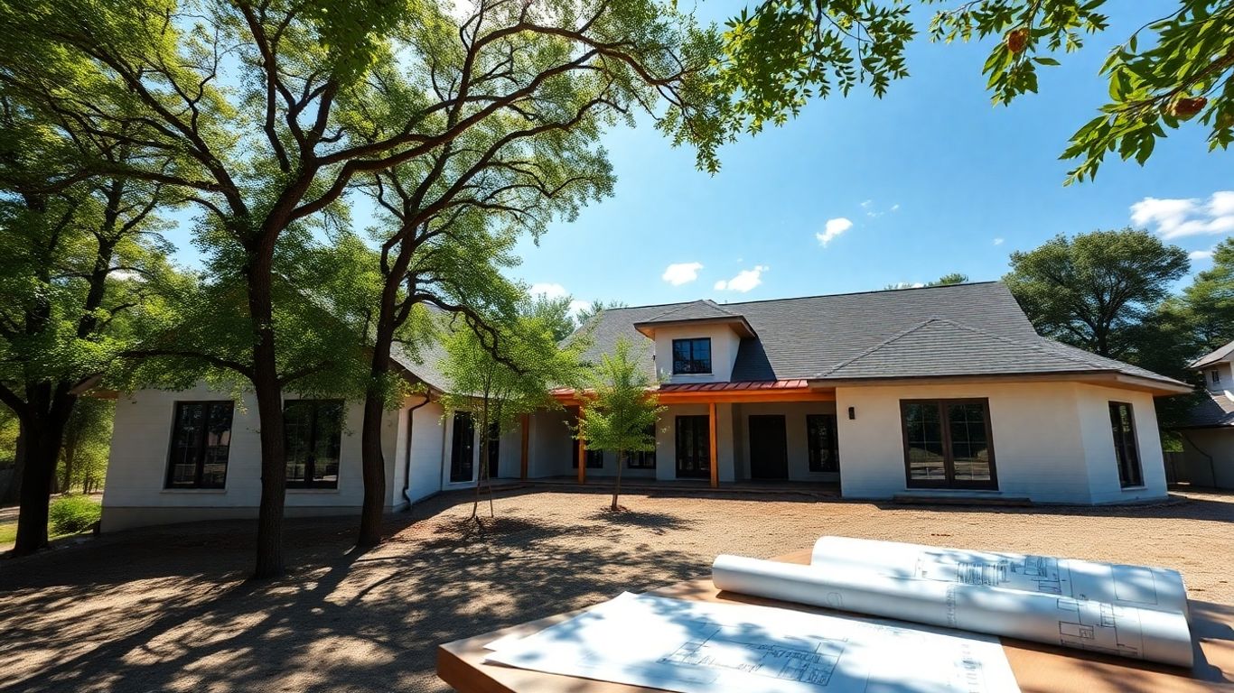 Custom home construction in Spring Branch, Texas.