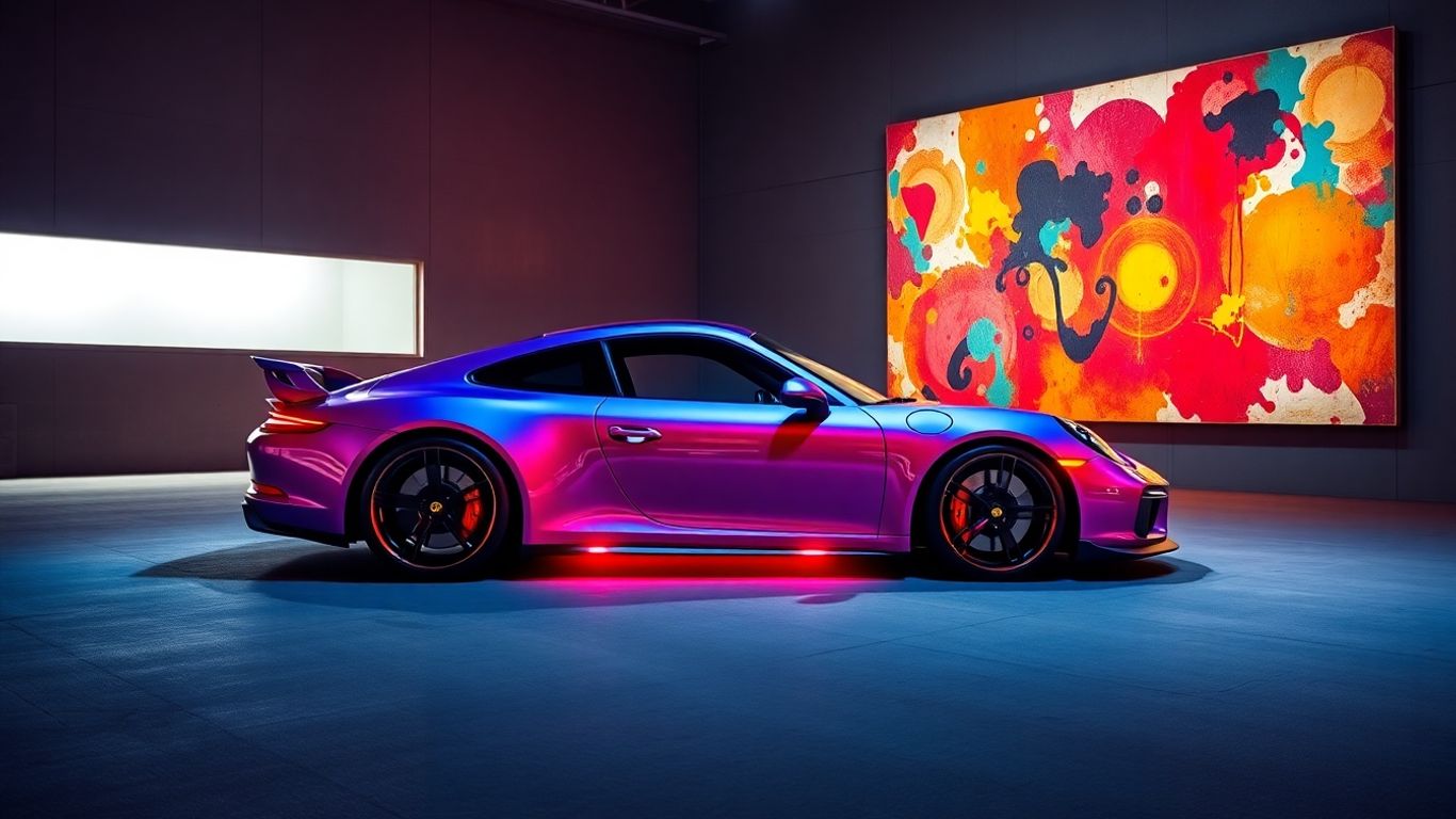Porsche and Kasing Lung art at Icons of Porsche 2025.