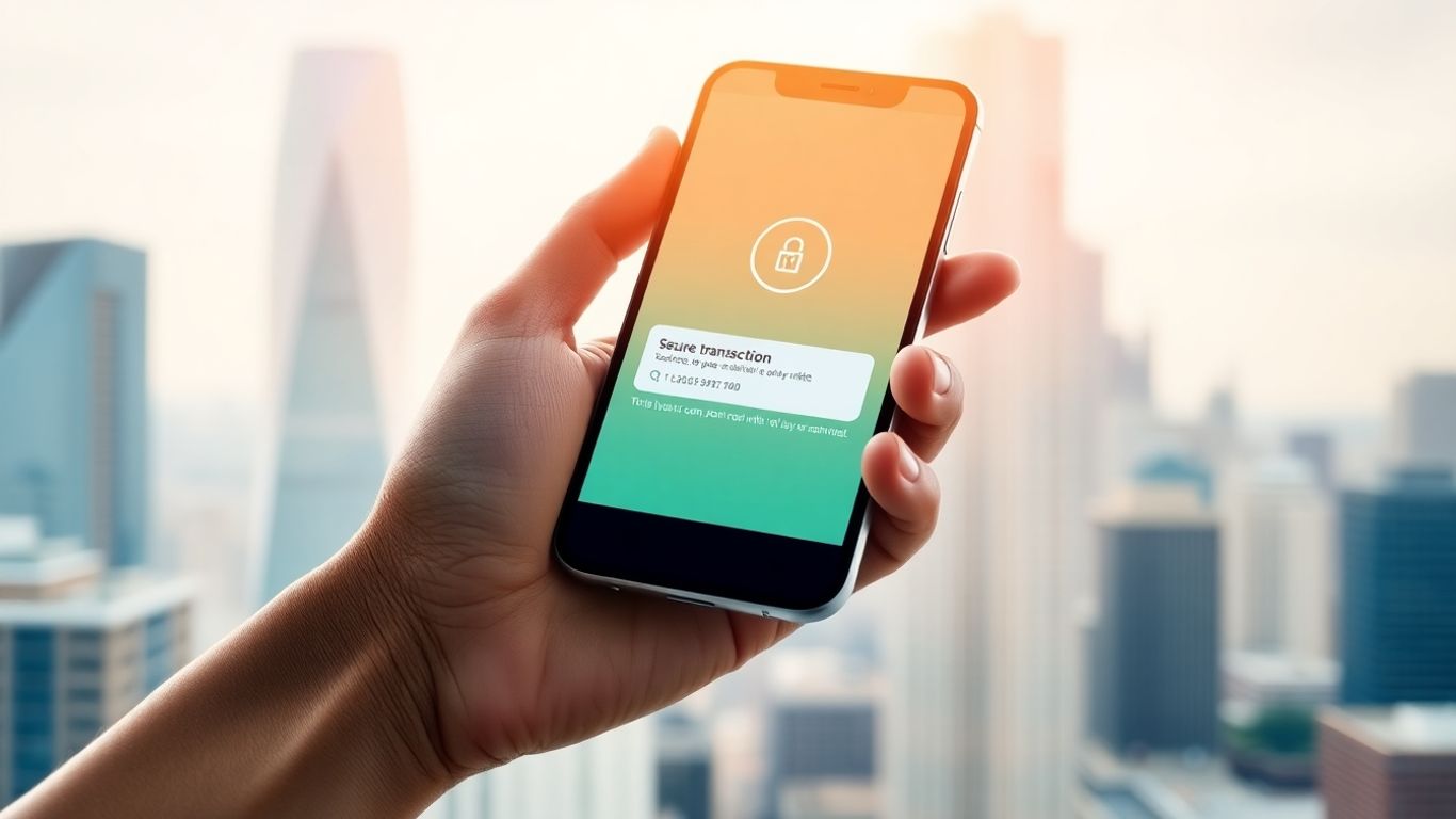 Secure fund withdrawal confirmation on a smartphone.