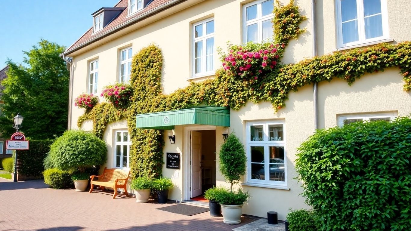Kleines Hotel in Kiel Steenbek mit Grünanlage