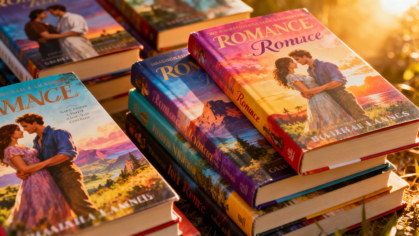 Stack of young adult romance novels