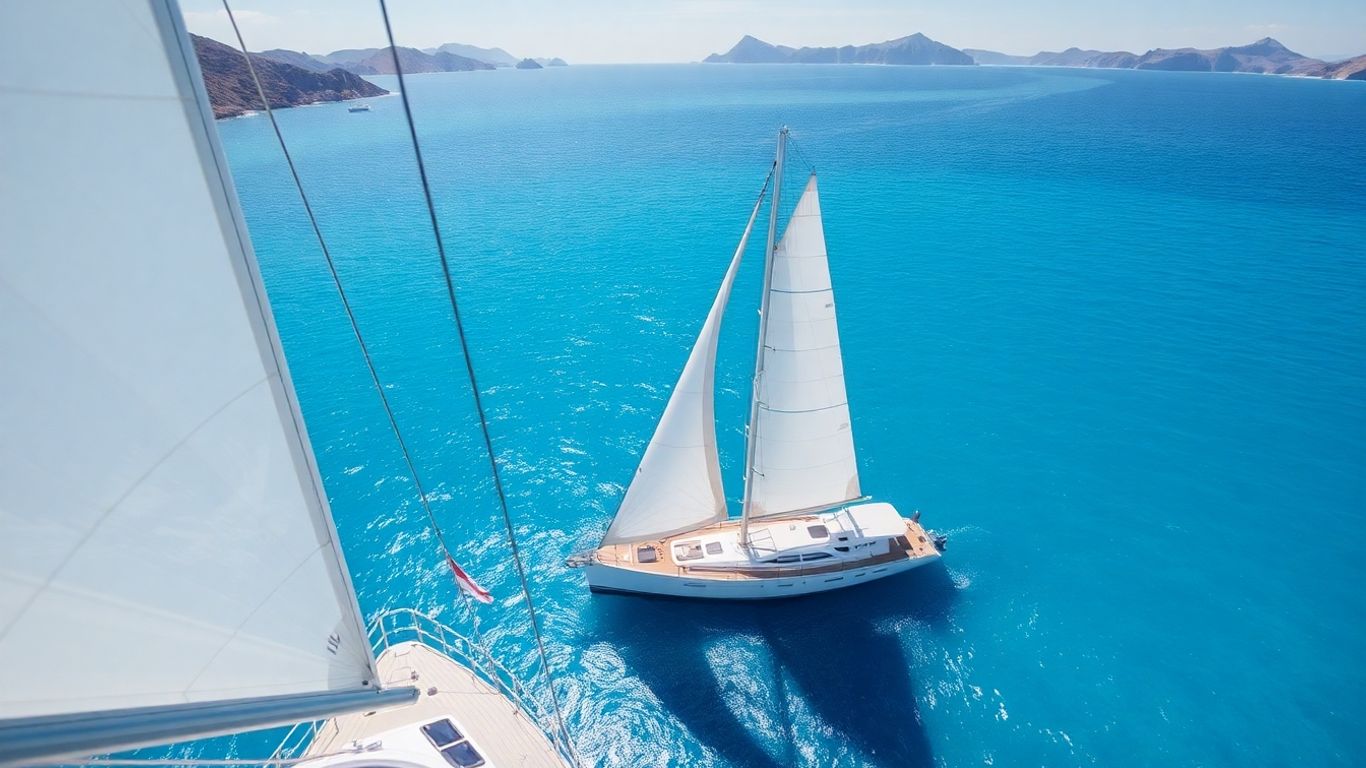 Sailboat on the Mediterranean Sea