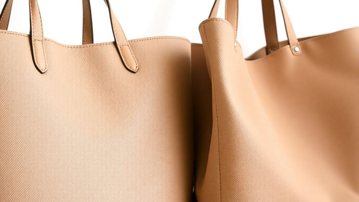 Tote Bag und Shopper Tasche nebeneinander liegend